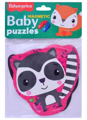 Мягкие магнитные Baby puzzle Fisher-Price "Лис и енот" 2 картинки 7 эл. — 2879624 — 1