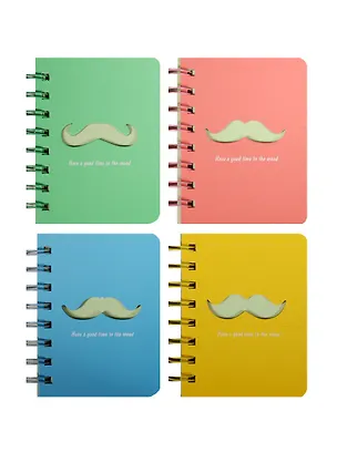 Блокнот А7 96л "Усы", спираль, вн.бл.лин.кремовый, ассорти 239554