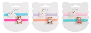 Набор парных браслетов Мишка и Котик (силикон) (12-04407-B81) (Lafilaf)
