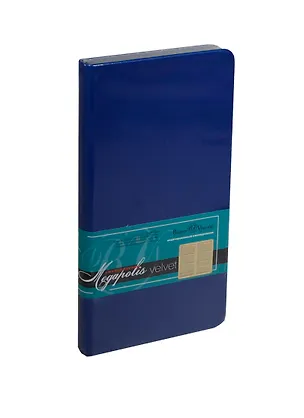 Еженедельник недат. А6 80л "MEGAPOLIS VELVET" синий, иск.кожа, тонир.блок, золотой обрез, ляссе, Bruno Visconti 233609
