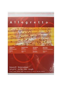 Альбом для акварели 10л "Allegretto" склейка, среднее зерно, холст, 300х420, 150г/м2, Hahnemuhle
