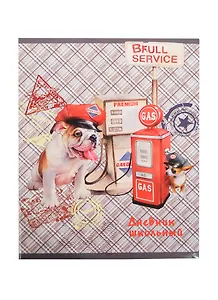 Дневник шк. "ЩЕНОК-АВТОЗАПРАВЩИК" интегр.обл., глянц.пленка, универс.шпаргалка, Феникс