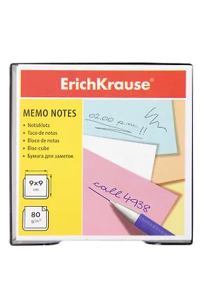 Блок для записей, 90х90 мм, белый, Erich Krause 401074