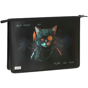 Папка для тетрадей А4 "RoboCat" лам. картон, молния
