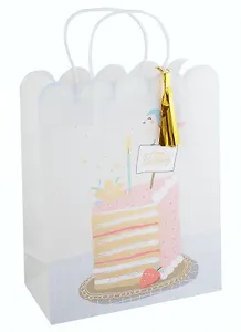 Пакет А4 26*32*12 "Party in on!" нейтр., бум., тиснение золот.фольгой, кисточка