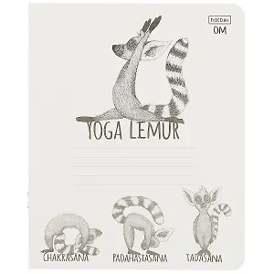 Тетрадь в клетку Hatber, Animals Yoga, 24 листа, в ассортименте