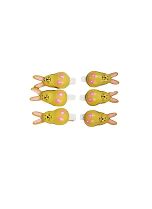 Набор Прищепка Зайка с цветочками (105279) (6шт) (упаковка) 2420368