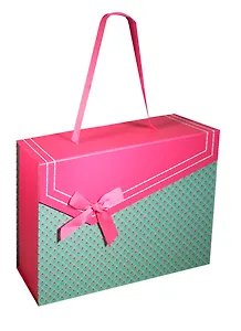 Коробка подарочная "Фуксия с мятой"