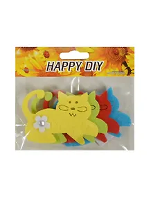 Набор из фетра Коты со стразом (11051910) (4 шт) (цв. микс)