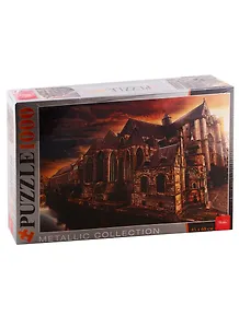 Пазл HATBER 1000 эл. 680х450мм.Металлик -Старинный замок_Собор в Генте