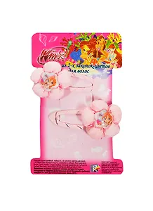 Набор 2 заколки для волос Winx Цветы (21510) (нежно-розовые) (упаковка)