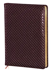 Ежедневник недат. А5 96л "Clutch" шоколадный, тв.переплет, поролон, двойное ляссе, золот.срез, перф.углы, In Folio