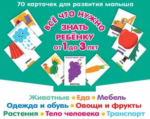 Все, что нужно знать ребенку от 1 до 3 лет. Растения, Животные, Еда, Мебель, Одежда и обувь, Овощи в фрукты, Тело человека, Транспорт — 2854493 — 1