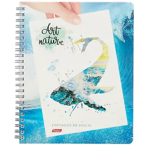 Тетрадь в клетку Hatber, Art nature, 80 листов, в ассортименте
