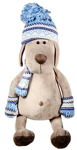 Мягкая игрушка Пёс Барбоська в шапочке (30 см) (OS075/30A)