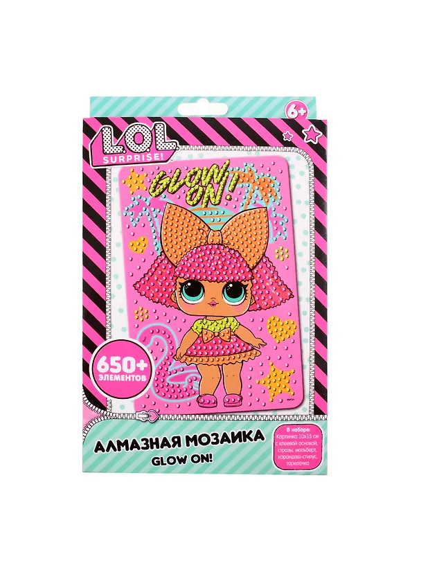 Алмазная мозаика LOL Glow on (10х15) (стилус, тарелочка, мольберт) (LA0008) 2845468 — 1
