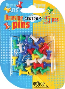 Кнопки гвоздики 25шт цветные, блистер, 80822, CENTRUM