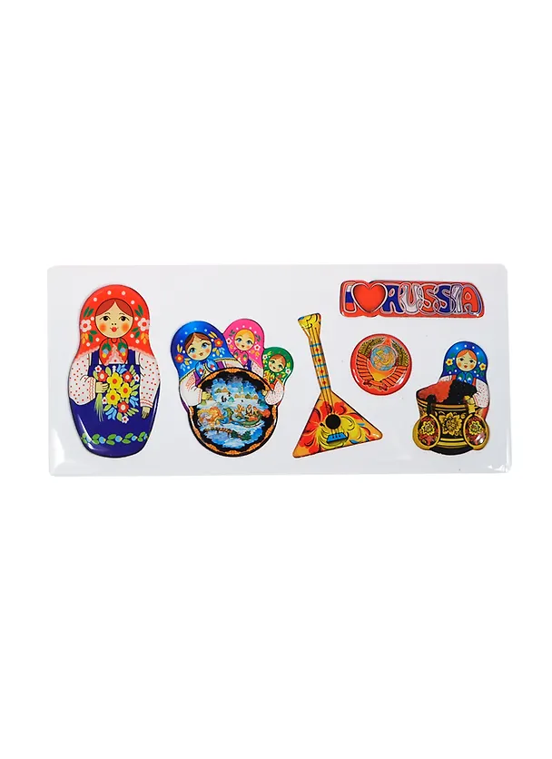 Набор магнитов Матрешка Палех (смола) (02-34N-RU-PL-EVA) 2415677 — 1