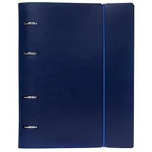 Тетрадь 120 листов, клетка, "Canvas" синяя, на кольцах, на резинке