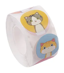 Наклейки стикеры в рулоне "Котики 1"