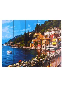 Рисование по дереву. Красивый вид у моря