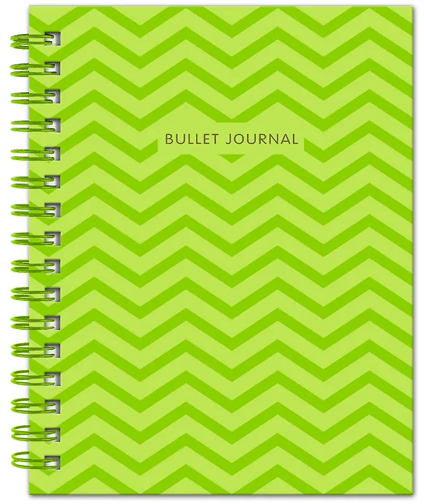 Bullet Journal (Зеленая геометрия) 162x210мм, твердая обложка, пружина, блокнот в точку, 120 стр. 347766 — 2