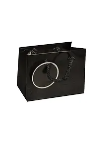 Пакет подарочный бумажный А6 14*11*6,5 "Шанель",муж., темно-синий, мат. ламинат, Хансибэг