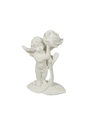 Фигурка декоративная Ангел с розой (6х3,8х8,3) (36672) 2449795