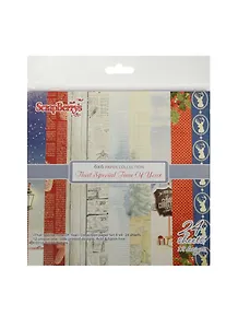 Набор бумаги для скрапбукинга 15*15см 190гр/м С Рождеством, 24 листа