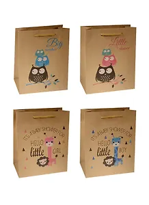 Пакет подарочный крафт А4 "Детский" ассорти, Kairui