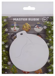 Барельеф гипсовый для творчества Шарик-Совушка (31) (Новогодние украшения) (3+) (упаковка) (Master Rubik)