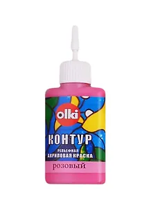 Рельефная акриловая краска "Контур" (Розовый), 20 мл