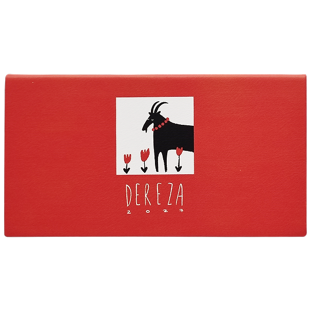 Планинг дат. 2027г. А6 64л 160*90 "Dereza" красный, иск.кожа, мягк.переплет, ляссе, карманный 3172321 — 1