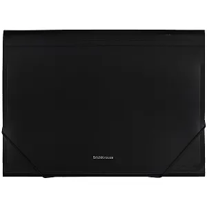 Папка на резинке А4 12отд. "Matt Classic" пластик, черный, Erich Krause