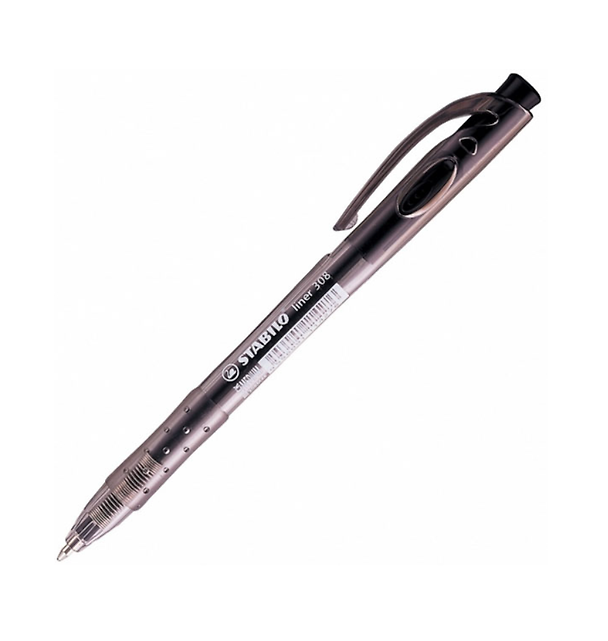 Шариковая ручка чёрная автоматическая, Liner, Stabilo 202056 — 1