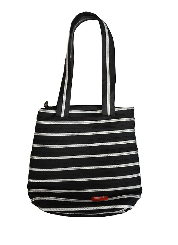 Сумка с ручками Zipit Premium Tote Bag, черный и серебряная молния (ZBN-332--S-332-O) (20х26) 2366798 — 1
