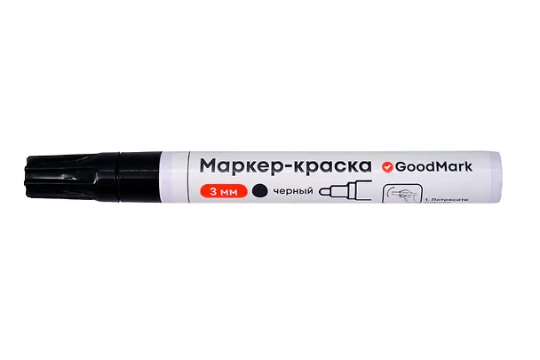 Маркер-краска черный, мет.корпус, Art idea 3102408 — 1