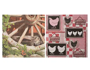 Салфетки для декупажа Кантри - 2 шт.