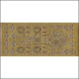 Контурные наклейки Подсолнухи (1.3470) (лист) (зол.) (10х23см)