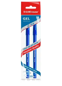 Ручки гелевые Erich Krause, G-Ice, синие 2 штуки