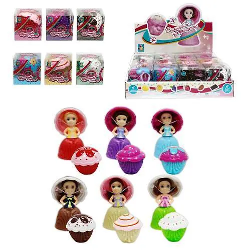Игрушка, 1TOY/Вантой, MINI Кукла-трансформ Пироженка-Сюрприз в асст. 6 видов кукол 5,7*5,7*5,7см 342249 — 1