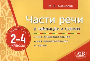 Книга Части речи в таблицах и схемах.2-4 кл. (М. Антипова)