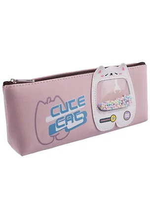Пенал-косметичка из ткани "Cute cat", розовый, Yoi 3087336