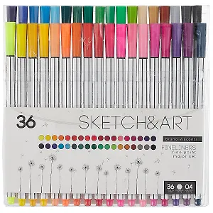 Линеры 36цв "SKETCH&ART" 0,4мм, Bruno Visconti