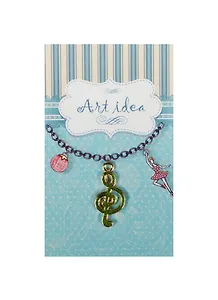 Кулон желтый Музыкальный ключ (QA-7204) (1,6см) (упаковка)