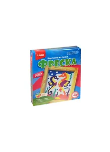 LORI Кп-024 Картина из песка Фреска Морские друзья (+рамка) (набор д/творчества) (4+) (коробка)