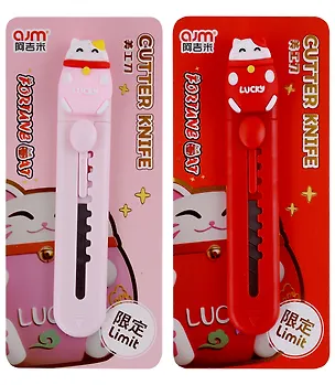 Нож канцелярский 9мм "Манэки-нэко" ассорти 2980296