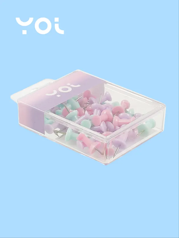 Кнопки-гвоздики Yoi, 21 мм, 40 штук, пастельные, в ассортименте 3046724 — 2