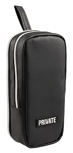 Пенал-косметичка 2 отделения, "Private" черный, 21*9*8 см