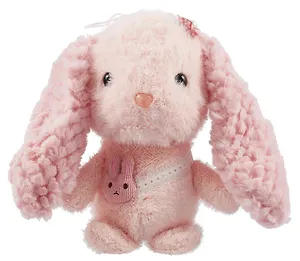 Мягкая игрушка Зайка волнистые ушки розовый